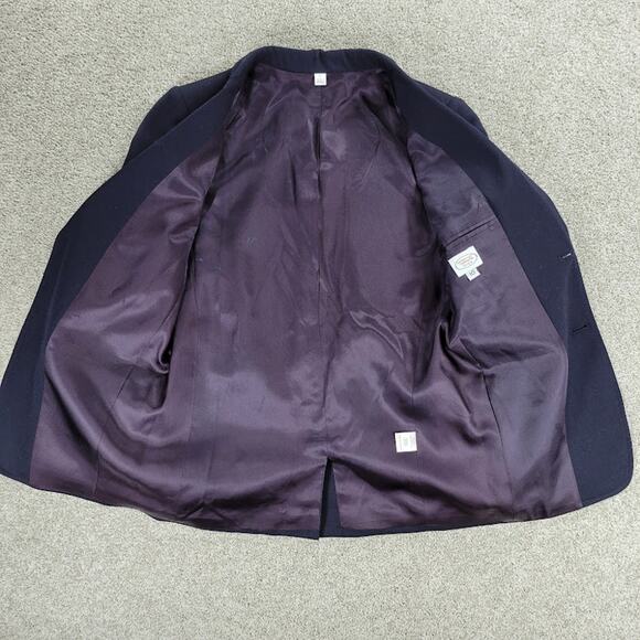 Talbots Blazer Girls 10 Blue Sport Coat Gold Crest Buttons 100% Wool Jacket - Picture 5 of 13